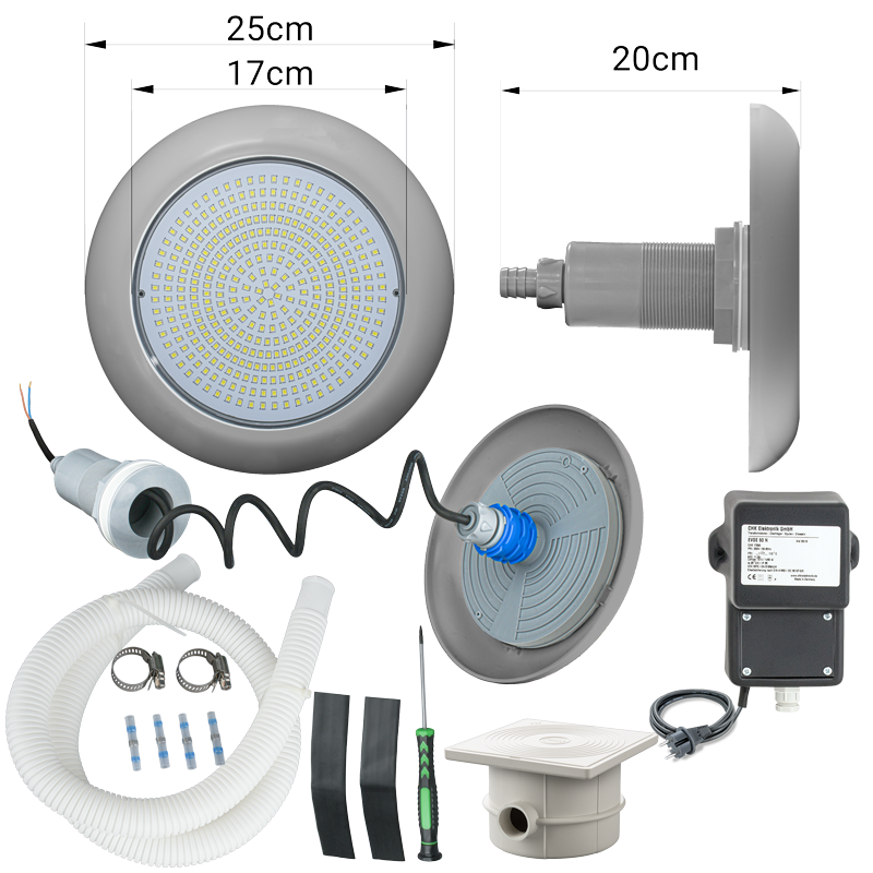 Lieferumfang POOLSANA LED Scheinwerfer VARIO