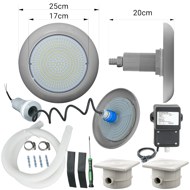 Lieferumfang POOLSANA LED Scheinwerfer VARIO
