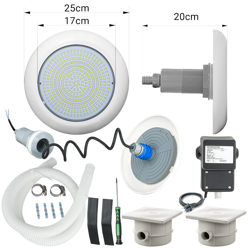 Lieferumfang POOLSANA LED Scheinwerfer VARIO