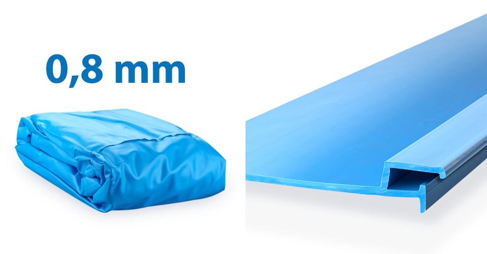 Poolfolie + Einhängeprofil