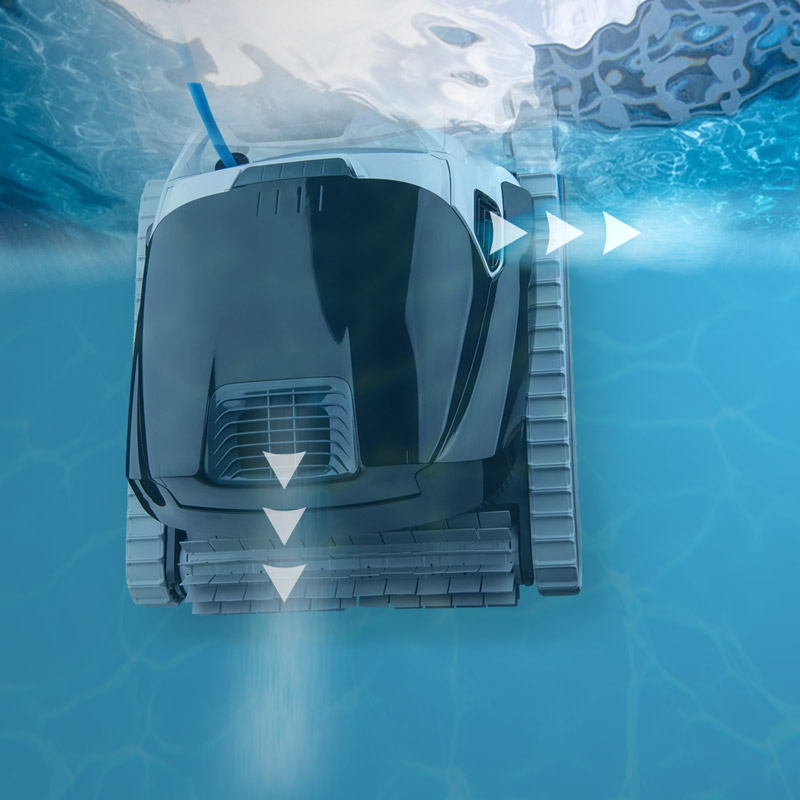 Frontansicht des Poolroboters Dolphin Poolstyle 35
